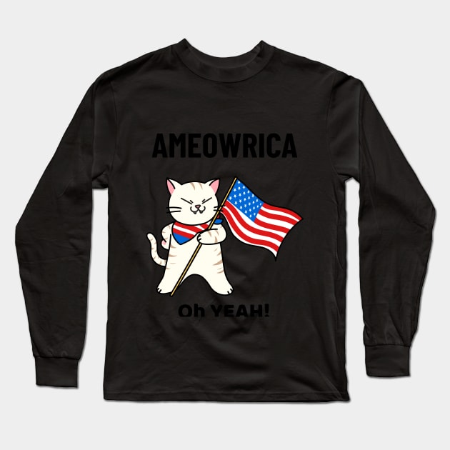 Ameowrica Long Sleeve T-Shirt by Darth Noob